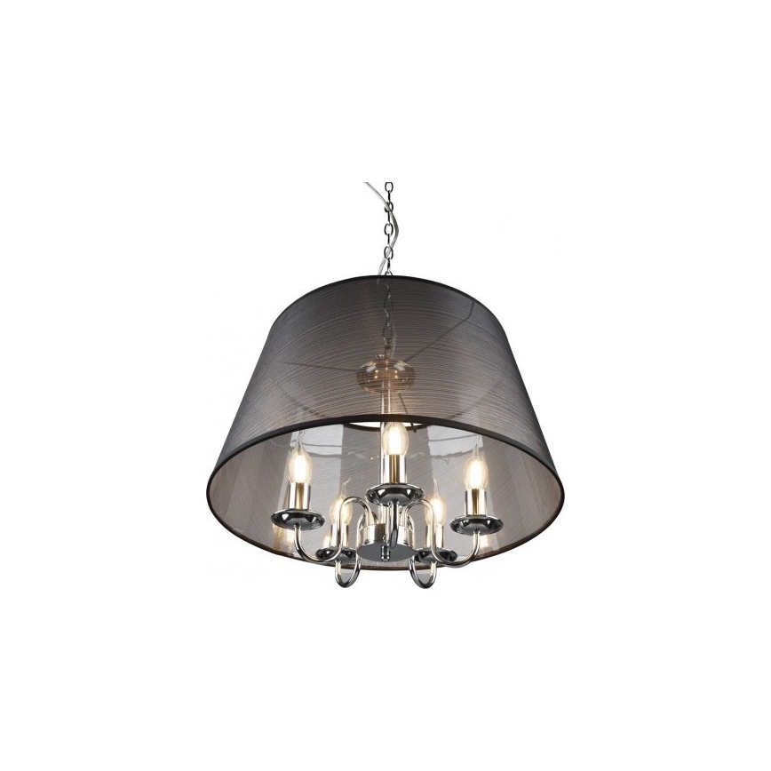 Reality - LED-kroonluchter met ketting CIMA 5xE14/40W/230V zwart