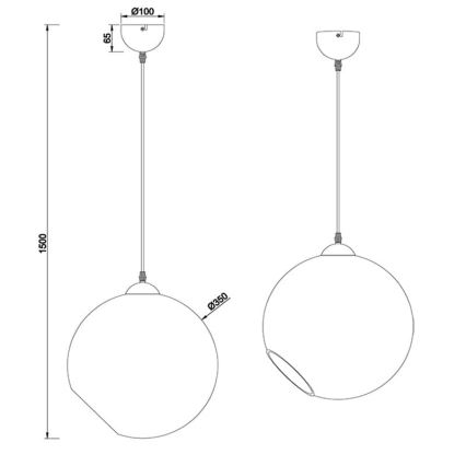 Reality - Suspension filaire CLOONEY 1xE27/42W/230V