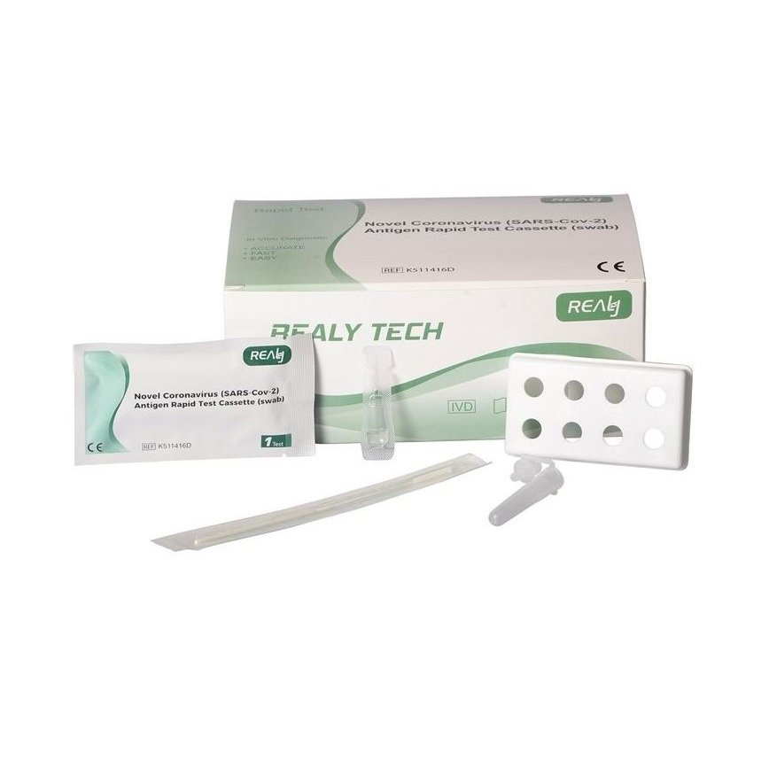 RealyTech - Test Antigènique rapide (écouvillon) COVID-19 - pour le nez 25pcs