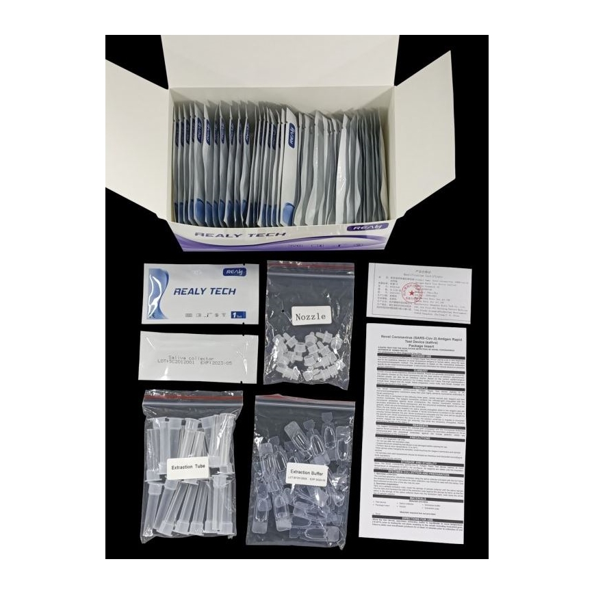 RealyTech - Test de prélèvement salivaire antigénique rapide COVID-19 20pcs