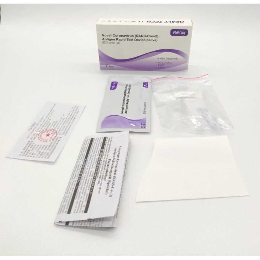 RealyTech - Test de prélèvement salivaire rapide antigénique COVID-19 1pc