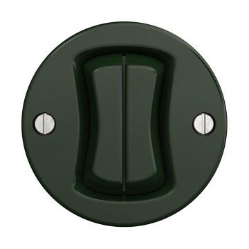 Reblig - Bouton double rétro sans cadre, vert