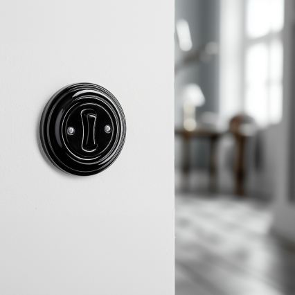 Reblig - Bouton rétro avec cadre noir