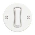 Reblig - Bouton rétro sans cadre blanc neige