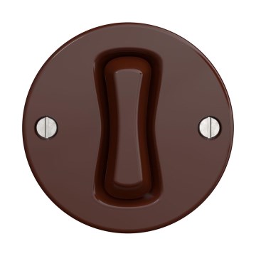 Reblig - Bouton rétro sans cadre, marron