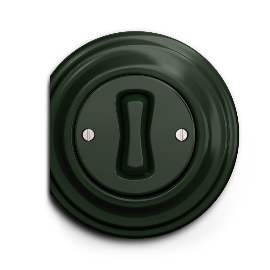 Reblig - Bouton rétro sans cadre vert