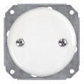 Reblig - Cache rétro en porcelaine pour installation électrique, finition blanche