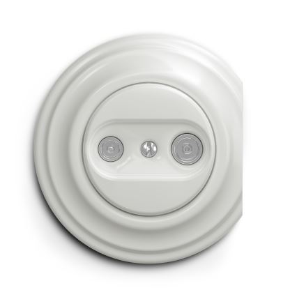 Reblig - Cadre rétro d'extrémité en céramique blanche