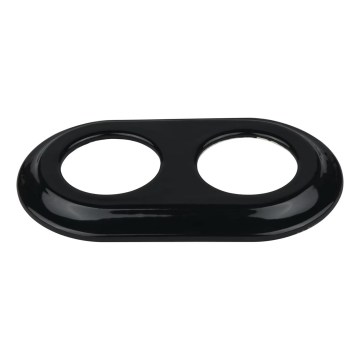 Reblig - Cadre rétro double en porcelaine noir
