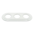 Reblig - Cadre rétro triple en porcelaine blanc