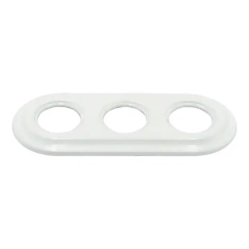 Reblig - Cadre rétro triple en porcelaine blanche