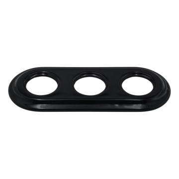 Reblig - Cadre rétro triple en porcelaine, noir