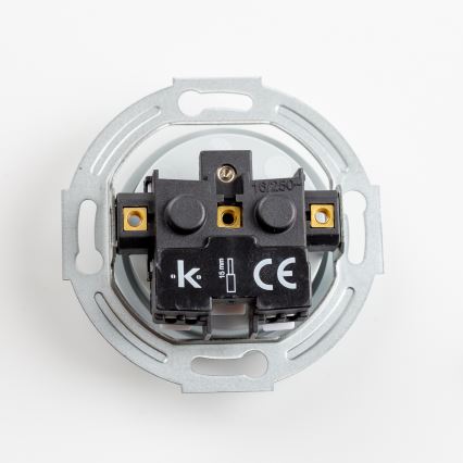 Reblig - Driedubbele retro-wandcontactdoos met afdekraam 230V grijs