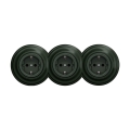 Reblig - Driedubbele retro-wandcontactdoos met SCHUKO-afdekraam 230V groen