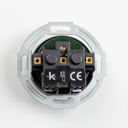 Reblig - Drievoudig retro-wandcontactdoos met afdekraam 230V groen