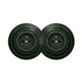 Reblig - Dubbele retro-wandcontactdoos met frame 230 V groen
