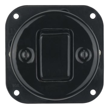 Reblig - Interrupteur croisé rétro en porcelaine sans cadre č. 7 noir