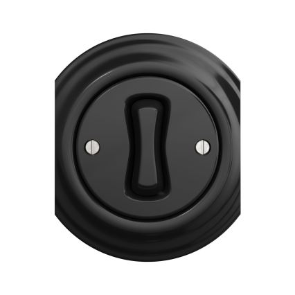 Reblig - Interrupteur croisé rétro sans plaque n° 7, noir