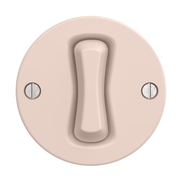 Reblig - Interrupteur d'escalier rétro sans cadre n° 6, rose poudré