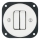 Reblig - Interrupteur double rétro en porcelaine sans cadre n° 5 blanc