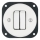 Reblig - Interrupteur double rétro en porcelaine sans cadre n° 6+6 blanc