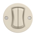 Reblig - Interrupteur double rétro sans cadre beige