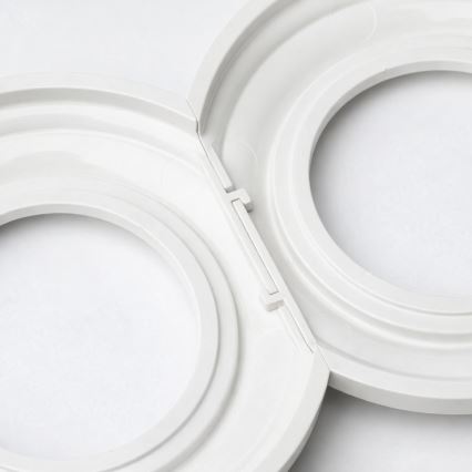 Reblig - Interrupteur unipolaire double rétro avec cadre n° 1 blanc neige