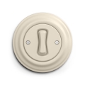 Reblig - Interrupteur unipolaire rétro avec cadre n° 1 beige