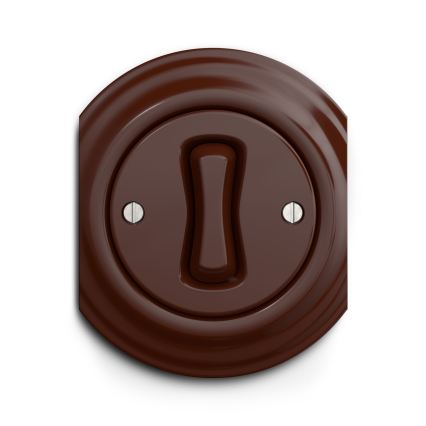 Reblig - Interrupteur unipolaire rétro sans cadre n° 1 marron