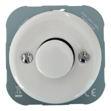 Reblig - Porseleinen retro-dimmer zonder afdekraam 250V/10A wit