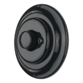Reblig - Porseleinen retro draaiknopdimmer met afdekraam 250V/10A zwart