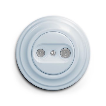 Reblig - Prise d'abonné TV+R rétro (passante) avec cadre bleu