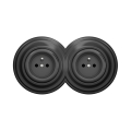 Reblig - Prise double rétro pour habitation avec cadre, 230 V, anthracite