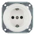 Reblig - Prise murale rétro en porcelaine sans cadre SCHUKO 250V/16A blanche