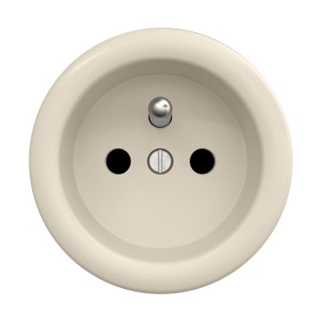 Reblig - Prise murale rétro sans cadre 230 V beige