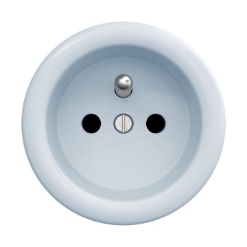 Reblig - Prise murale rétro sans cadre 230V bleue