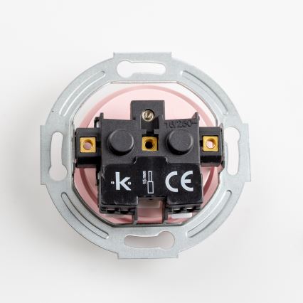 Reblig - Prise murale rétro sans enjoliveur 230V vieux rose