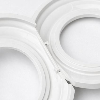 Reblig - Prise murale triple rétro avec cadre 230 V, blanc neige