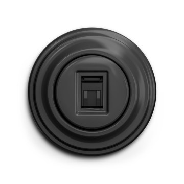 Reblig - Prise réseau rétro avec cadre anthracite