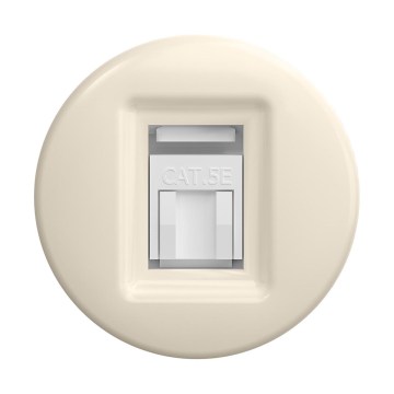 Reblig - Prise réseau rétro sans cadre, beige
