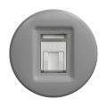 Reblig - Prise réseau rétro sans cadre, gris