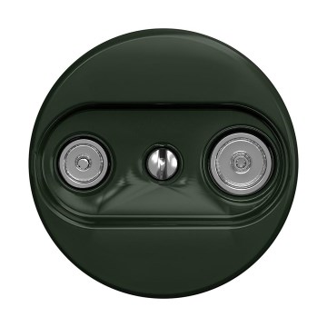 Reblig - Prise terminale coaxiale rétro TV+R sans cadre, verte