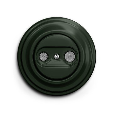 Reblig - Prise terminale rétro TV+Radio avec cadre vert