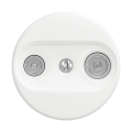 Reblig - Prise TV+R rétro (passante) sans cadre, blanc neige