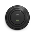 Reblig - Prise USB rétro A+C avec cadre anthracite