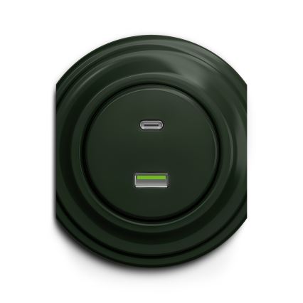 Reblig - Retro centrale lijst groen