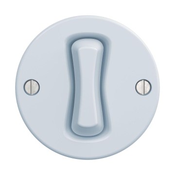 Reblig - Retro drukknop zonder rand, blauw