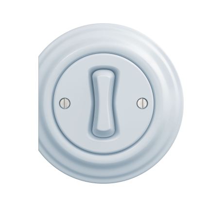 Reblig - Retro drukknop zonder rand, blauw