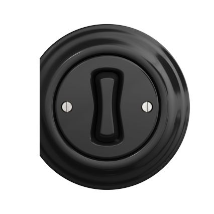 Reblig - Retro drukknop zonder rand, zwart