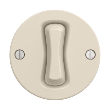 Reblig - Retro eenpolige schakelaar zonder afdekraam nr. 1 beige